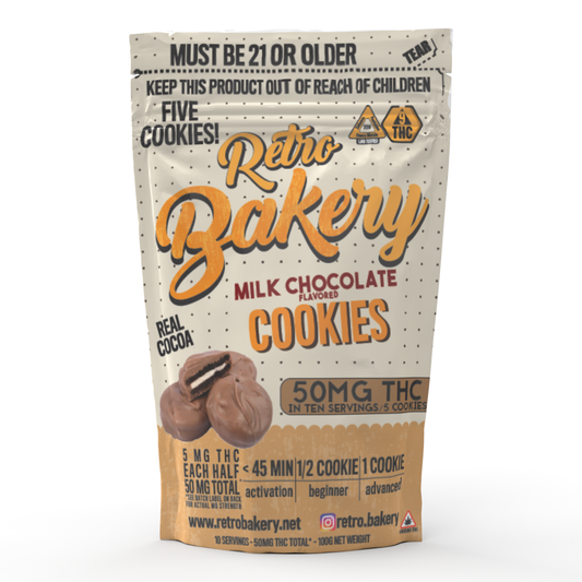 Retro Bakery Chocolate Covered Cookies - 50mg THC