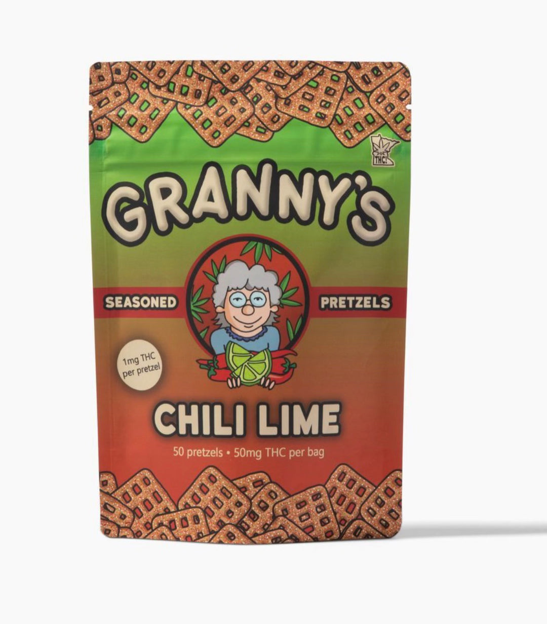 Granny's Chili Lime Pretzels - 50mg THC